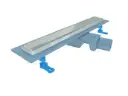 CANIVEAU DE DOUCHE PRATIKO Largeur 600mm x 60mm         Grille INOX Réversible