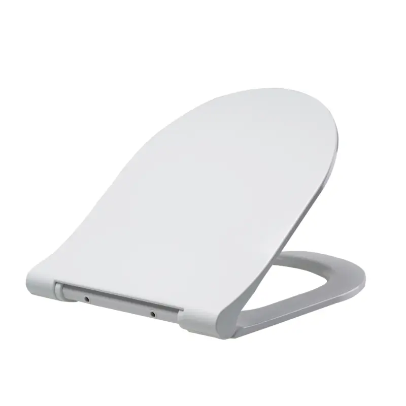 ABATTANT BLANC SAMARA Forme "D"                                            DESCENTE RETENUE-DECLIPSABLE