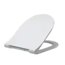 ABATTANT BLANC SAMARA Forme "D"                                            DESCENTE RETENUE-DECLIPSABLE