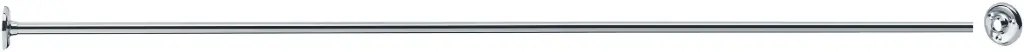 PORTE RIDEAUX DROIT 1500 MM, LAITON CHROMÉ                                           PELLET