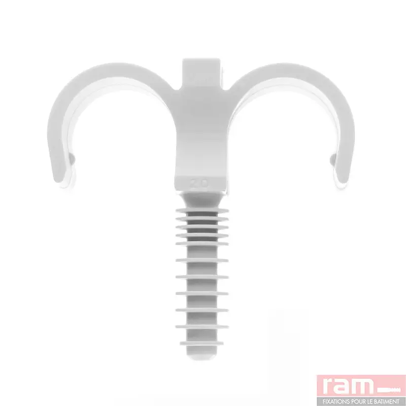 COLLIER FIXATUB DOUBLE D16 BLANC U.