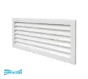 GRILLE D'AERATION 370x130 mm Blanc+Grille moustiquaire     PR3713B-Y 