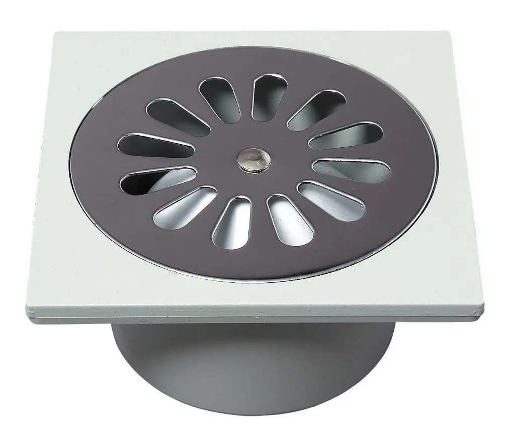 SIPHON DE SOL SP6002 10X10 CM D40 A COLLER GRILLE INOX       