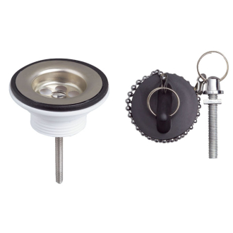 [001064] BONDE DE LAVABO EN LAITON A BOUCHON PRO                     