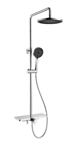 [001200] COLONNE DE DOUCHE SF303 Chromée Pomme Ronde