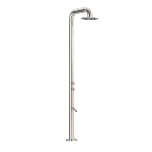 [002109] COLONNE DE DOUCHE PISCINE INOX 316 D90 Pomme de Douche Ø 295 mm - 13499504 TRES