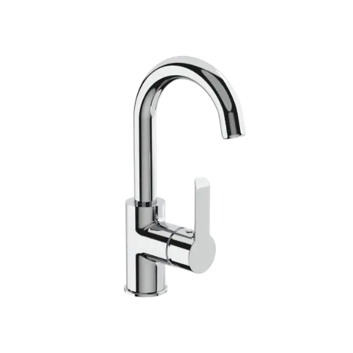 [002219] KRAMER MIT LAVABO COL Cygne KING CHROME +VIDAGE ABS, tirette et flexibles