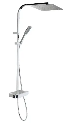 [002416] COLONNE DOUCHE THERMOSTATIQUE TETE 300x300 INOX         Corps Plateau  CLT4800/IN KRAMER